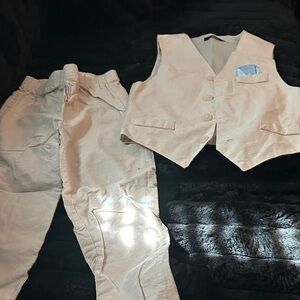 Nautical Cream Vest and Pants Set